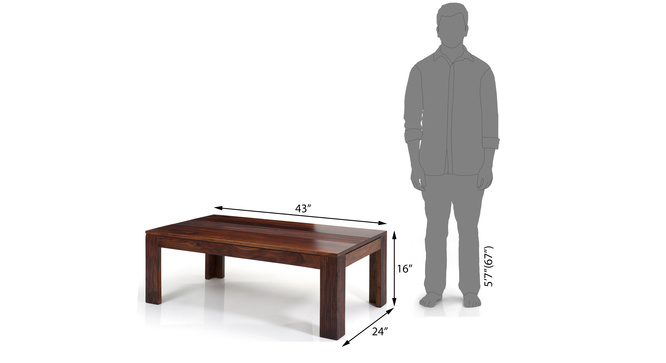 Stripto Coffee Table Without Shelves(Teak)